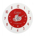 Zegar ścienny, drewniany serca LOVE CL05